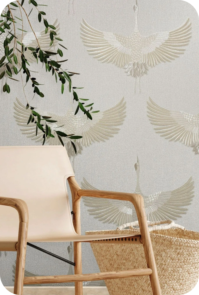 Bird wallpaper patter by marburg